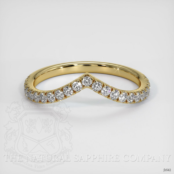 14K Yellow Gold Diamond Pave Wedding Band
