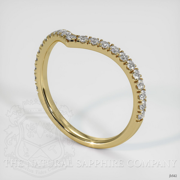 14K Yellow Gold Diamond Pave Wedding Band