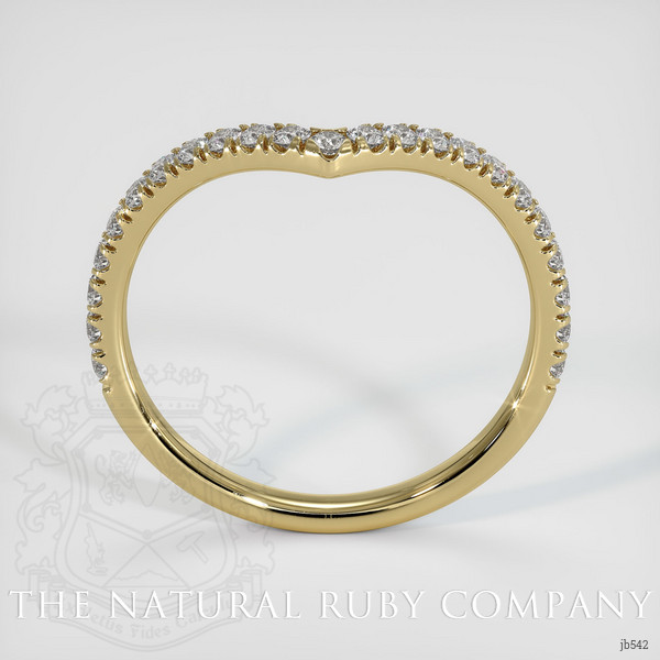 14K Yellow Gold Diamond Pave Wedding Band