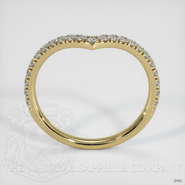 14K Yellow Gold Diamond Pave Wedding Band