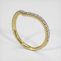 18K Yellow Gold Diamond Pave Wedding Band Image