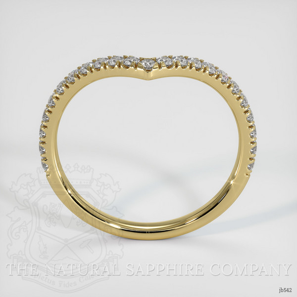 18K Yellow Gold Diamond Pave Wedding Band