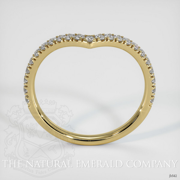 18K Yellow Gold Diamond Pave Wedding Band