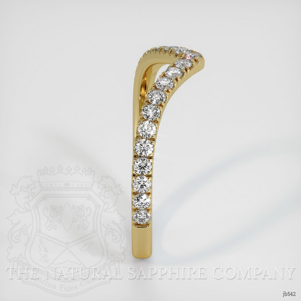 18K Yellow Gold Diamond Pave Wedding Band