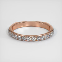 14K Rose Gold Diamond Pave Wedding Band Video