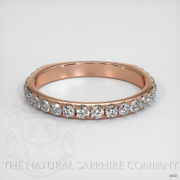 14K Rose Gold Diamond Pave Wedding Band