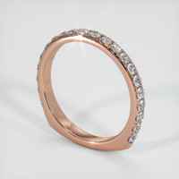 14K Rose Gold Diamond Pave Wedding Band Image