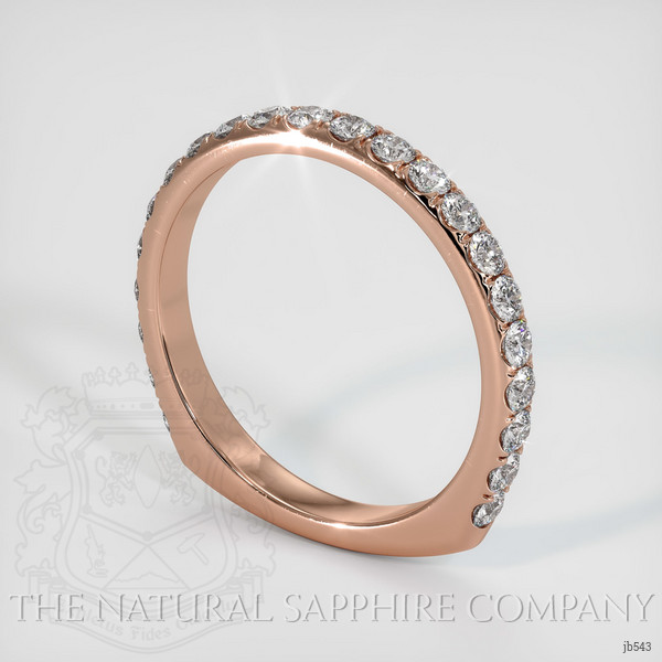 14K Rose Gold Diamond Pave Wedding Band
