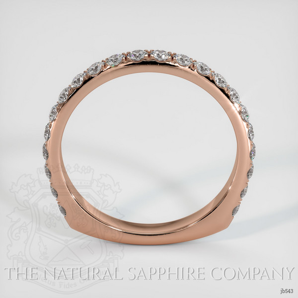 14K Rose Gold Diamond Pave Wedding Band