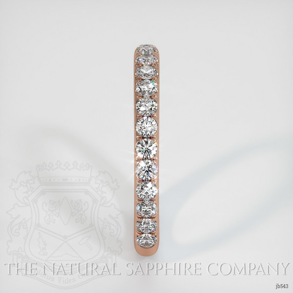14K Rose Gold Diamond Pave Wedding Band