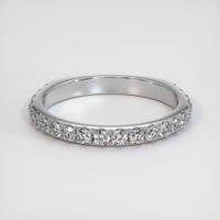 14K White Gold Diamond Pave Wedding Band Video