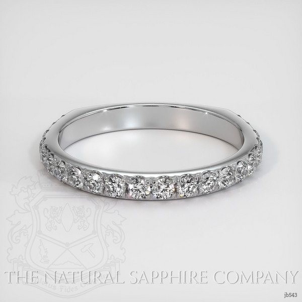 14K White Gold Diamond Pave Wedding Band