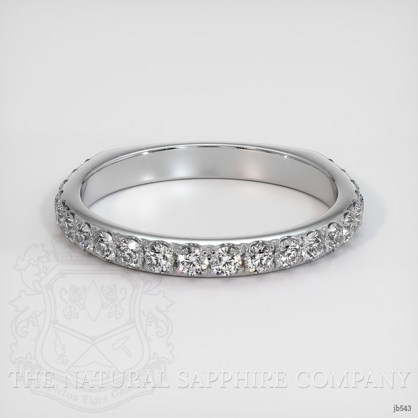 18K White Gold Diamond Pave Wedding Band