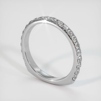 18K White Gold Diamond Pave Wedding Band Image