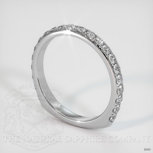 18K White Gold Diamond Pave Wedding Band