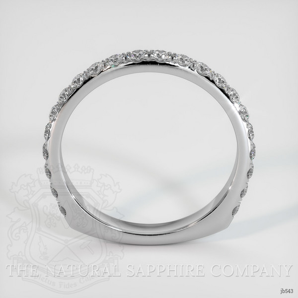 18K White Gold Diamond Pave Wedding Band
