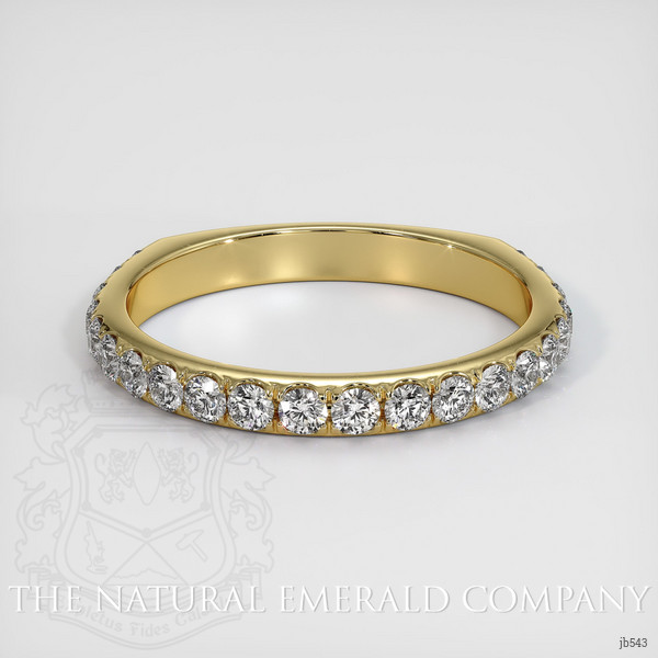 18K Yellow Gold Diamond Pave Wedding Band