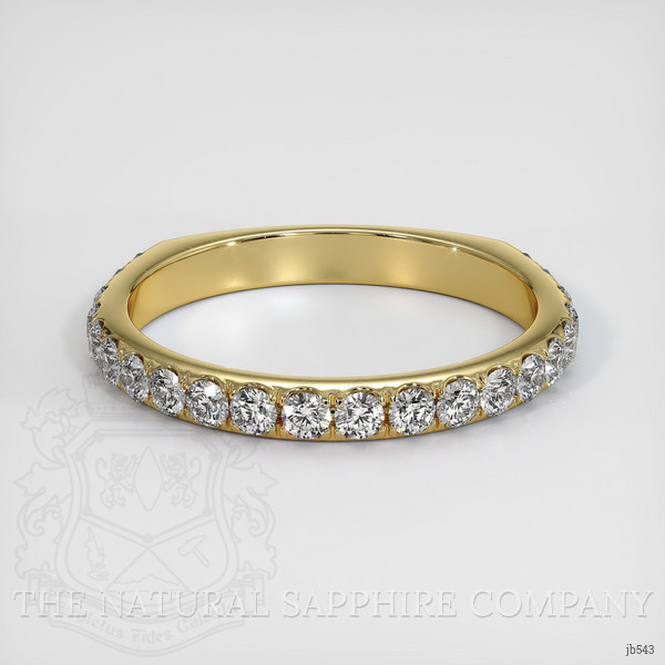 18K Yellow Gold Diamond Pave Wedding Band