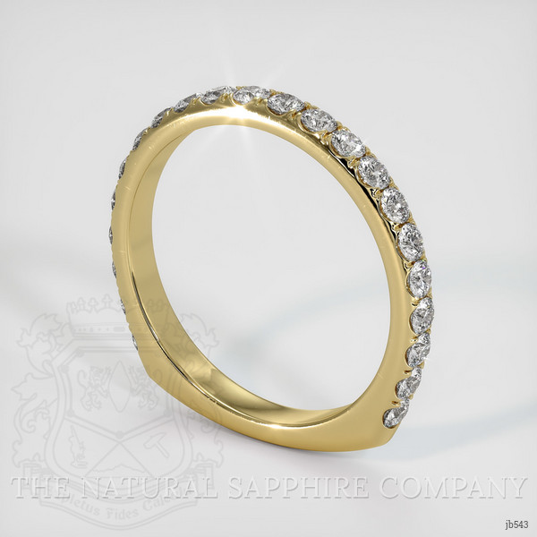 18K Yellow Gold Diamond Pave Wedding Band