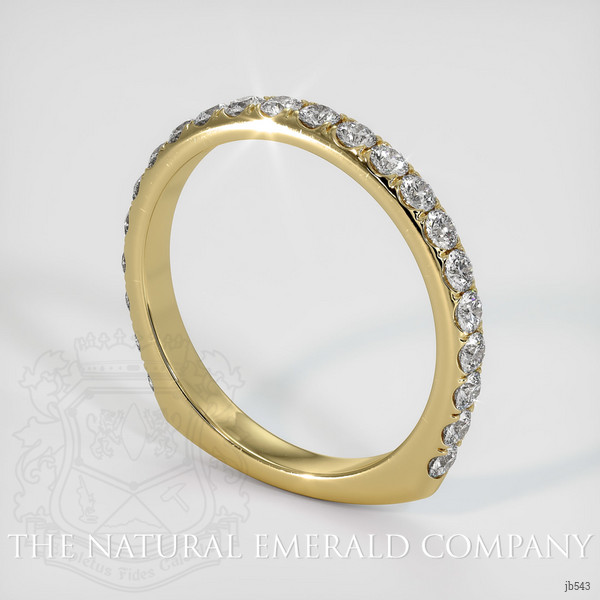 18K Yellow Gold Diamond Pave Wedding Band