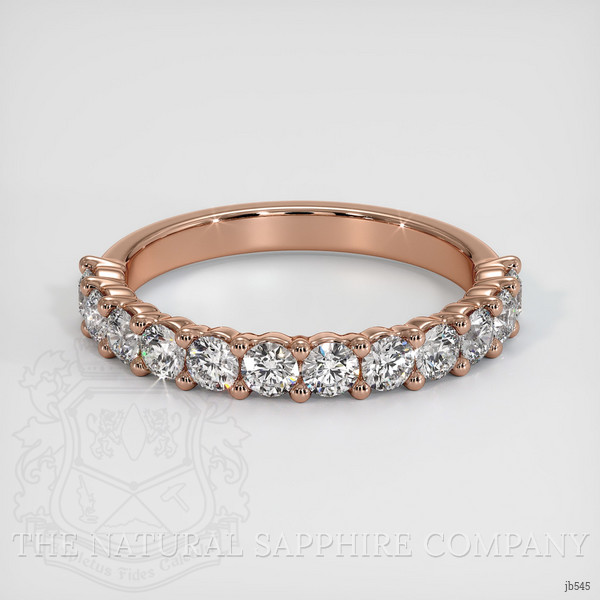 14K Rose Gold Diamond Prong Wedding Band