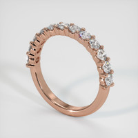 14K Rose Gold Diamond Prong Wedding Band Image