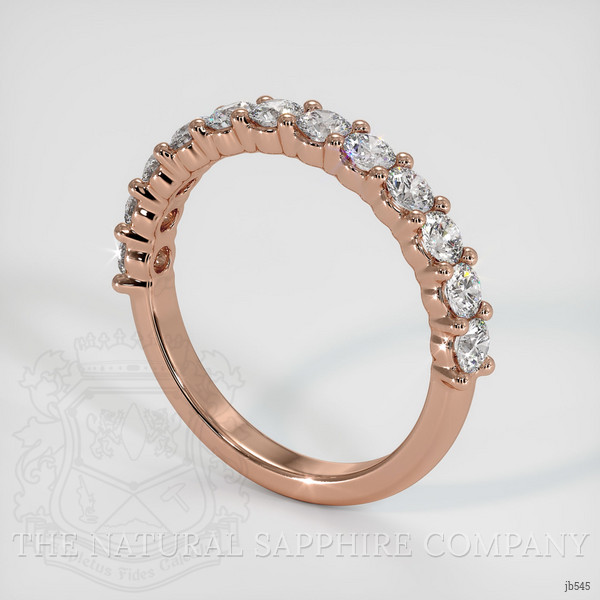 14K Rose Gold Diamond Prong Wedding Band