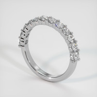 14K White Gold Diamond Prong Wedding Band Image