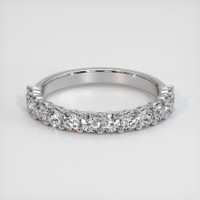 18K White Gold Diamond Prong Wedding Band Video