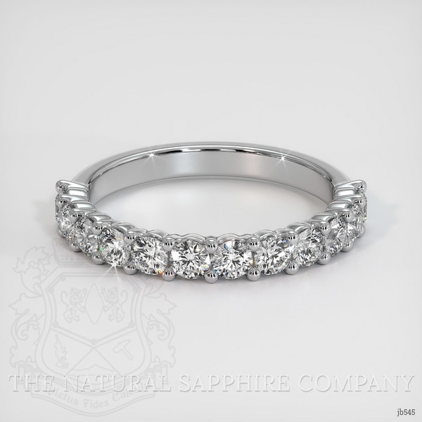 18K White Gold Diamond Prong Wedding Band