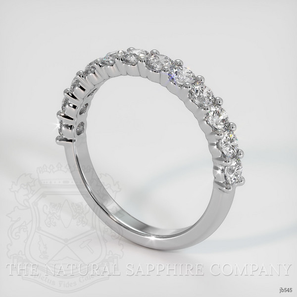 18K White Gold Diamond Prong Wedding Band