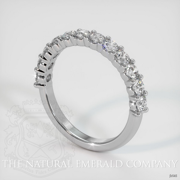 18K White Gold Diamond Prong Wedding Band