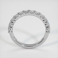 18K White Gold Diamond Prong Wedding Band Image