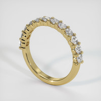 18K Yellow Gold Diamond Prong Wedding Band Image