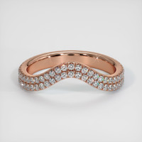 14K Rose Gold Diamond Pave Wedding Band Video
