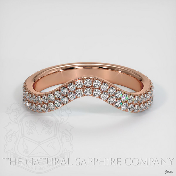 14K Rose Gold Diamond Pave Wedding Band