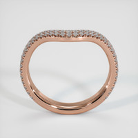 14K Rose Gold Diamond Pave Wedding Band Image