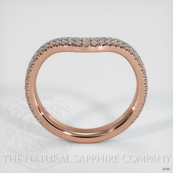 14K Rose Gold Diamond Pave Wedding Band