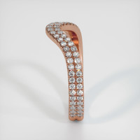 14K Rose Gold Diamond Pave Wedding Band Image
