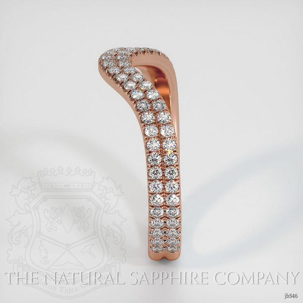 14K Rose Gold Diamond Pave Wedding Band