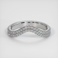 14K White Gold Diamond Pave Wedding Band Video