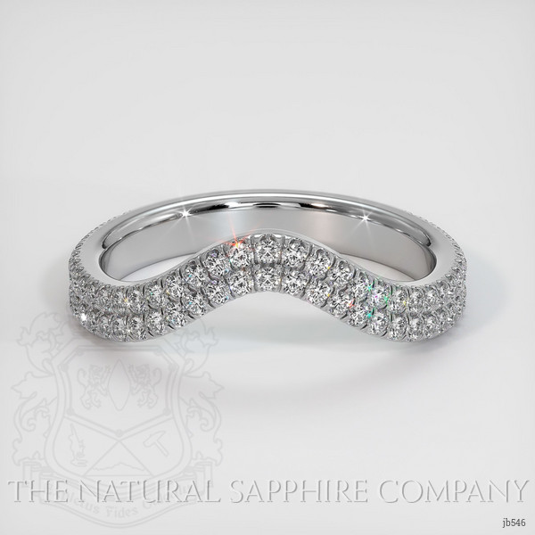 14K White Gold Diamond Pave Wedding Band
