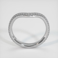 14K White Gold Diamond Pave Wedding Band Image
