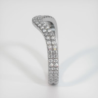 14K White Gold Diamond Pave Wedding Band Image