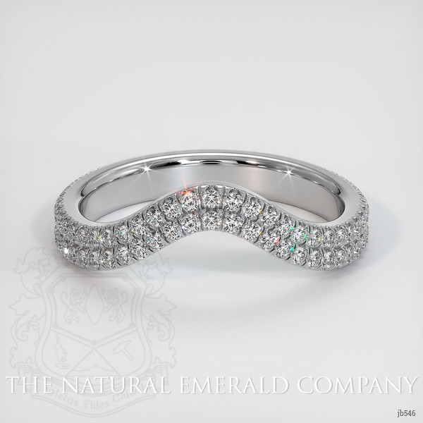18K White Gold Diamond Pave Wedding Band