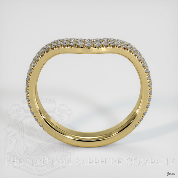 14K Yellow Gold Diamond Pave Wedding Band