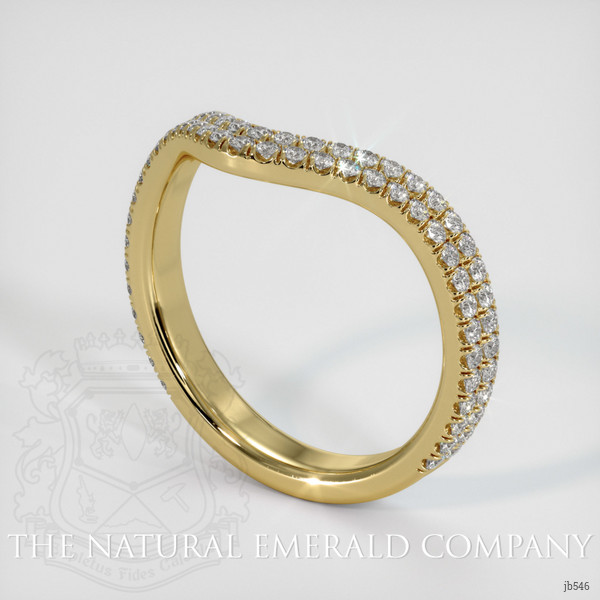 18K Yellow Gold Diamond Pave Wedding Band
