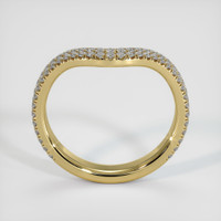 18K Yellow Gold Diamond Pave Wedding Band Image