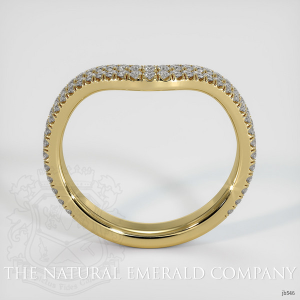 18K Yellow Gold Diamond Pave Wedding Band