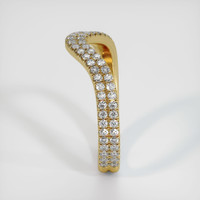 18K Yellow Gold Diamond Pave Wedding Band Image